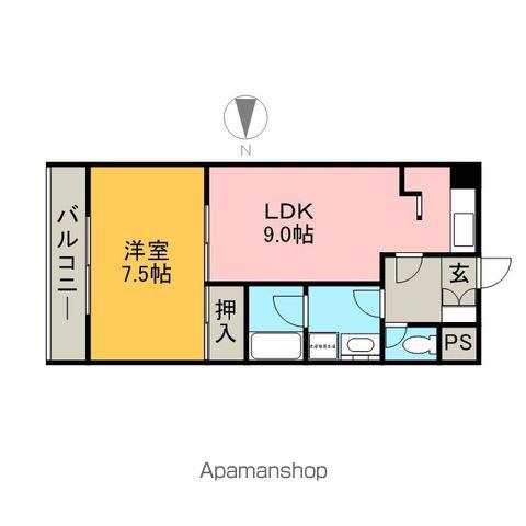 レジデンス領下(1LDK/3階)の間取り写真
