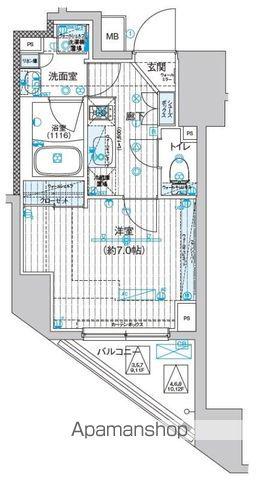 ブライズ東日本橋(1K/6階)の間取り写真