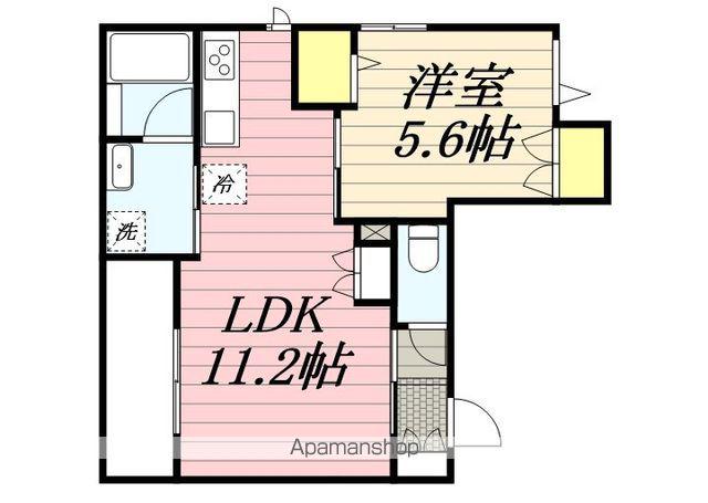 アナベル(1LDK/2階)の間取り写真