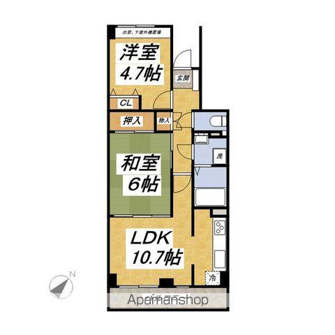 Jパレス桜台(2LDK/4階)の間取り写真
