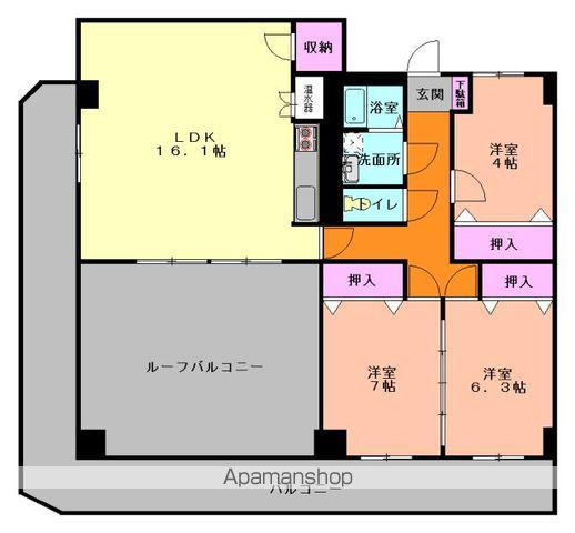 アレグリアス(3LDK/7階)の間取り写真