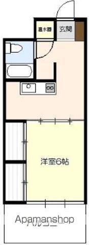 桜城マンション(1DK/2階)の間取り写真