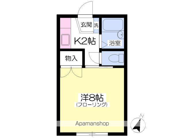 エスポワール子平町(1K/2階)の間取り写真