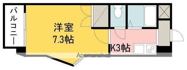 メゾン桑原(1K/2階)の間取り写真