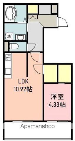 アルテマイスター谷川Ⅱ(1LDK/1階)の間取り写真