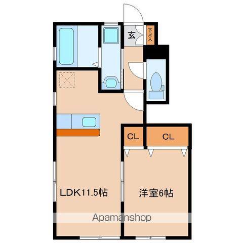ステラⅡ番館(1LDK/1階)の間取り写真