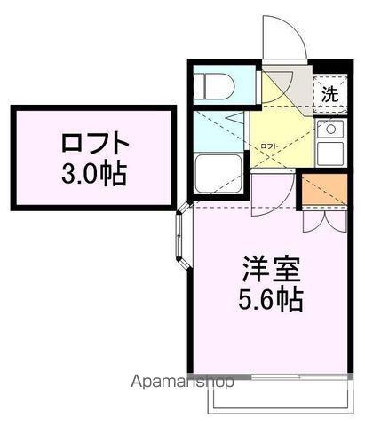 アップルハウス恵和町2(1K/2階)の間取り写真