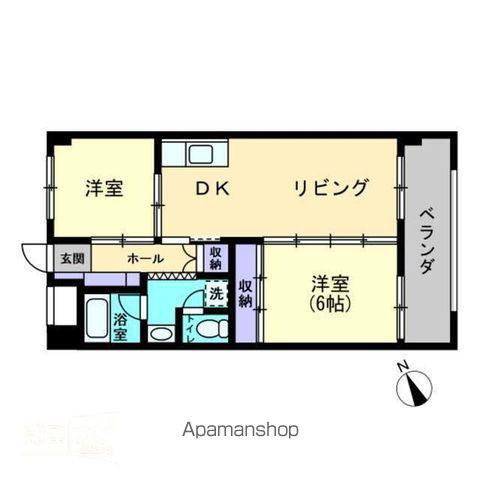 パルティーレ(2LDK/3階)の間取り写真