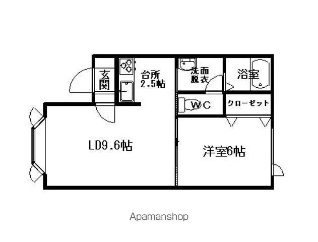 MY HOUSE GOODRIVERⅡ(1LDK/1階)の間取り写真
