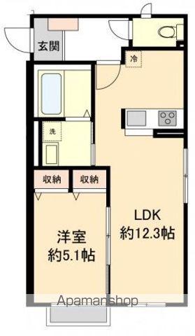サニーレジデンスⅡ(1LDK/1階)の間取り写真