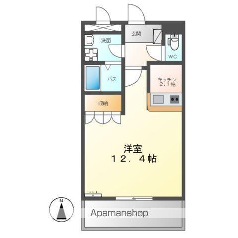 アンベリール(1K/1階)の間取り写真