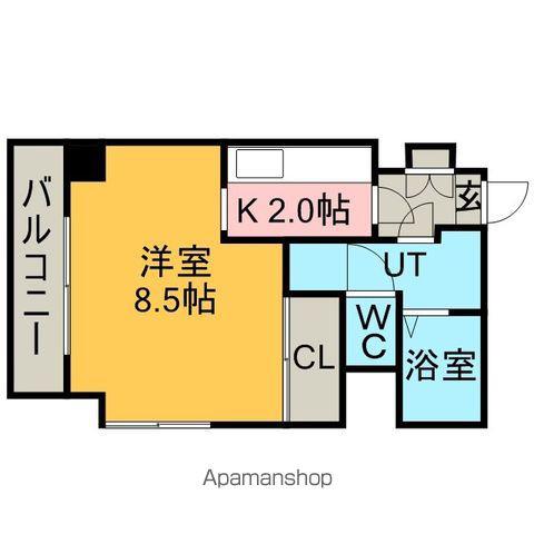 デュオヴェール(1K/6階)の間取り写真