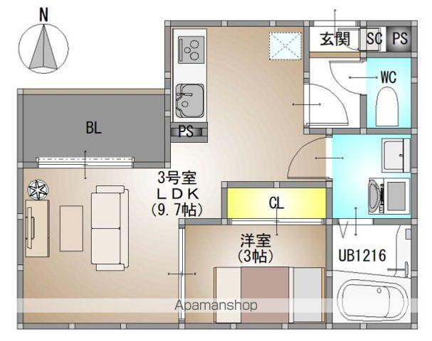 REGALEST 伊島Ⅰ(1LDK/2階)の間取り写真