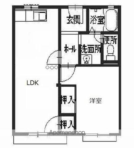 メゾンアヅマ(1LDK/1階)の間取り写真