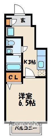 KUU PALACE(1K/1階)の間取り写真
