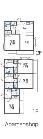 レオパレスサングリーン(1K/1階)の間取り写真