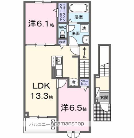 リトルノ(2LDK/2階)の間取り写真