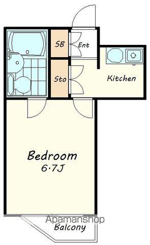 マイスタークエーレ西新宿(1K/1階)の間取り写真