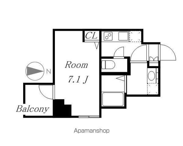 エスプレイス上前津レガシー(1K/4階)の間取り写真
