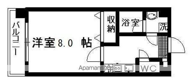 ヴィンテージ北山(1K/5階)の間取り写真