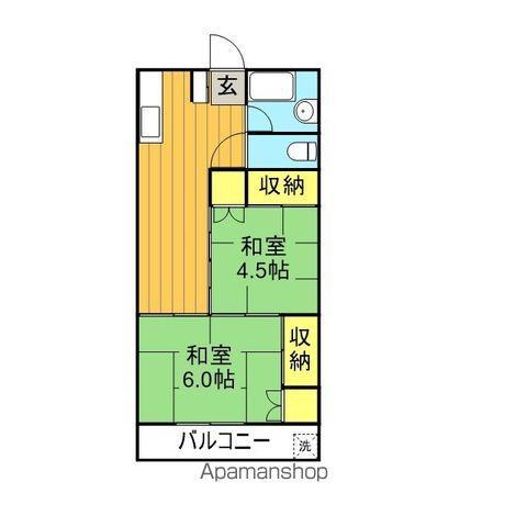 松澤第一ビル(2K/3階)の間取り写真