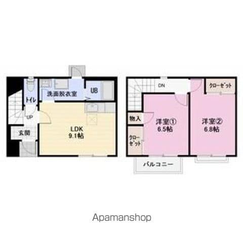 ガーデンティアラヒカリC(2DK)の間取り写真