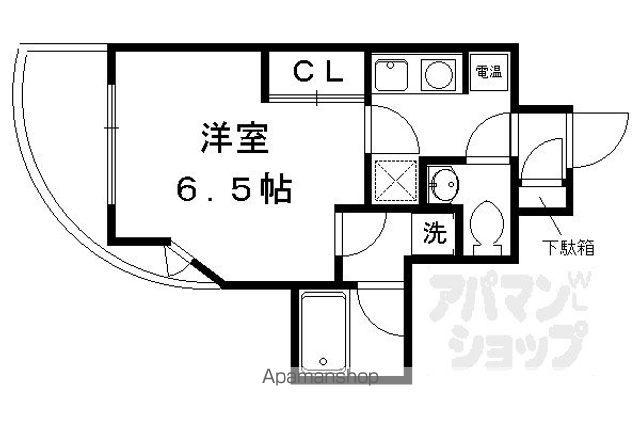 GATO D.M北山(1K/4階)の間取り写真