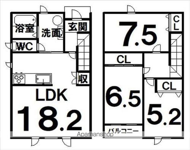 TOWN イーストⅠ(3LDK/1階)の間取り写真