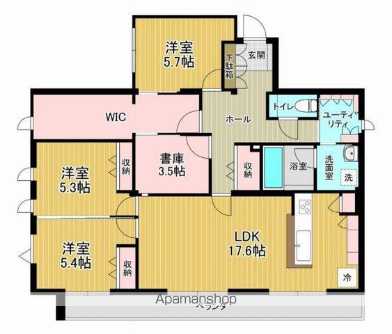 KDXレジデンス町田(3LDK/5階)の間取り写真