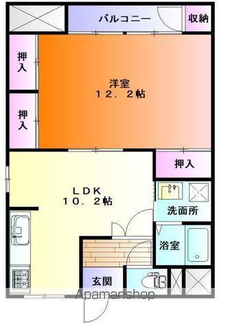 ステイタス89(1LDK/1階)の間取り写真