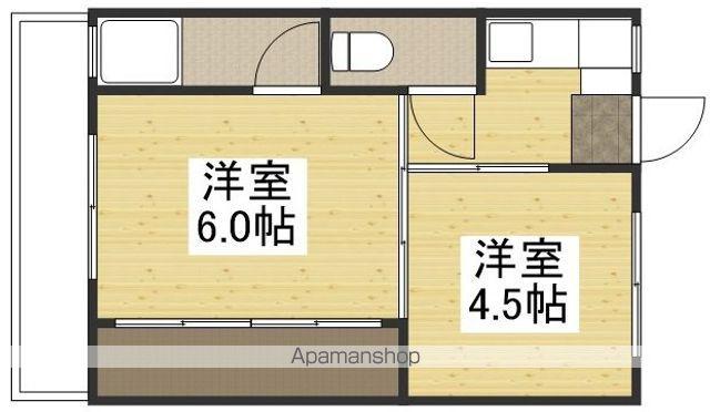 ソラーナ川辺Ⅱ(2K/3階)の間取り写真