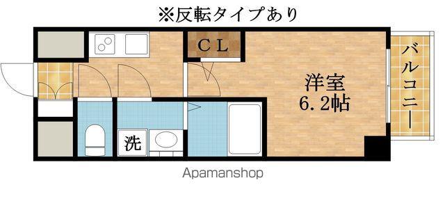 エスリード ザ・グラン大阪ノース(1K/2階)の間取り写真
