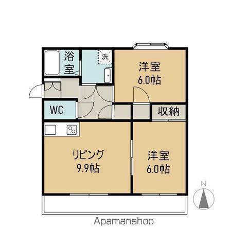 サクセスⅡ(2LDK/3階)の間取り写真