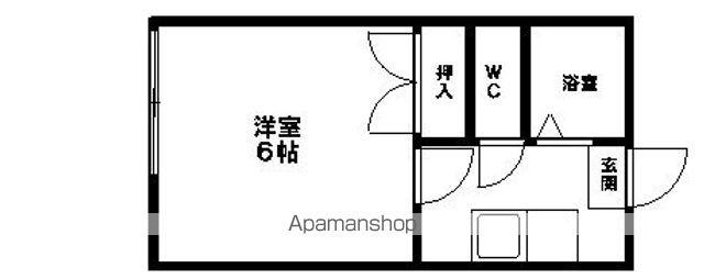 コーポ志摩B棟(1K/2階)の間取り写真
