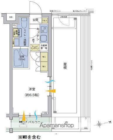 アジールコート品川中延(1K/3階)の間取り写真