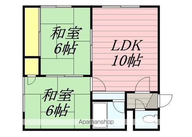 サカヰコーポ(2LDK/2階)の間取り写真