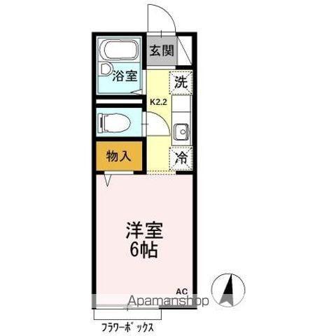 メゾンシーナ(1K/1階)の間取り写真