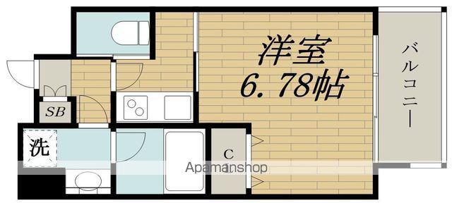 GROOVE西三国(1K/3階)の間取り写真