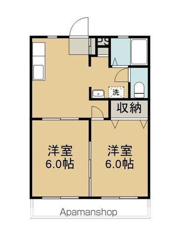 センチュリー21(2DK/1階)の間取り写真