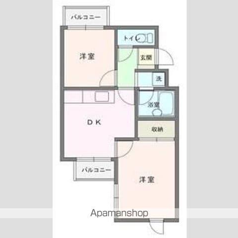 エスティーム(2DK/3階)の間取り写真