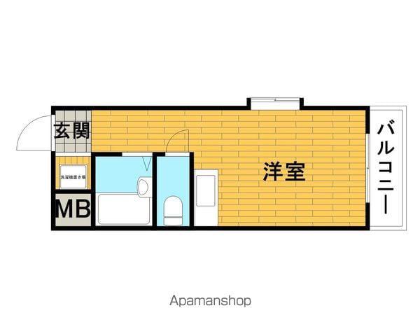 チェリーヒルズ(ワンルーム/3階)の間取り写真