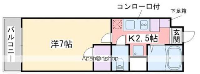 アメニティライフⅠ(1K/4階)の間取り写真