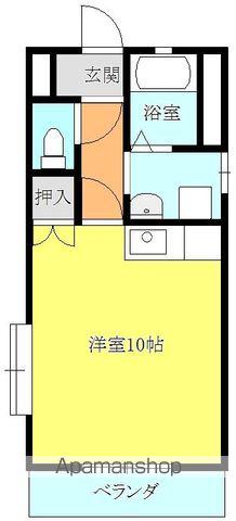 サザンヒルズ(ワンルーム/2階)の間取り写真