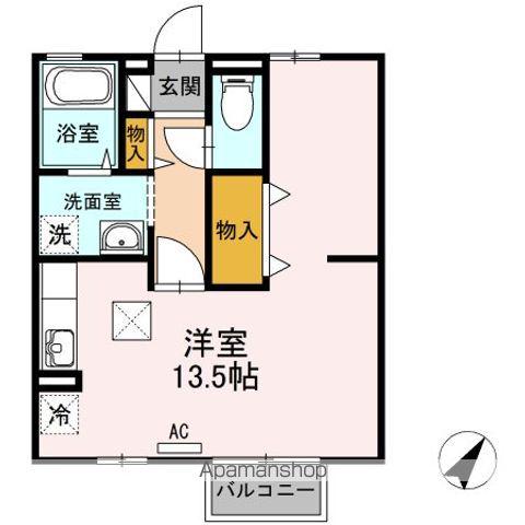 サンオリーブ(ワンルーム/1階)の間取り写真