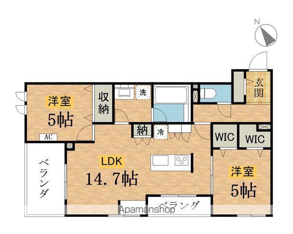 UCHINOHDレジデンス(2LDK/1階)の間取り写真