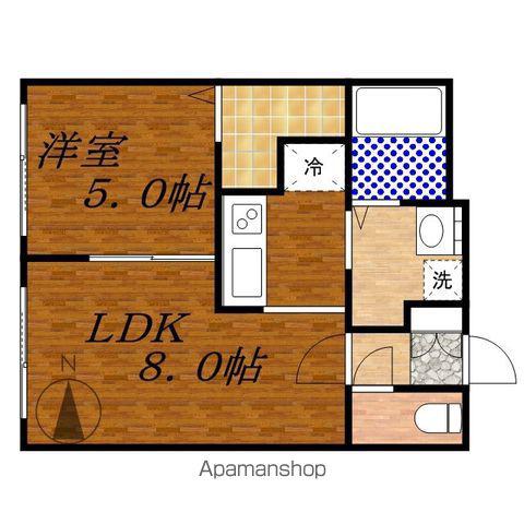 フレンズN20(1LDK/2階)の間取り写真