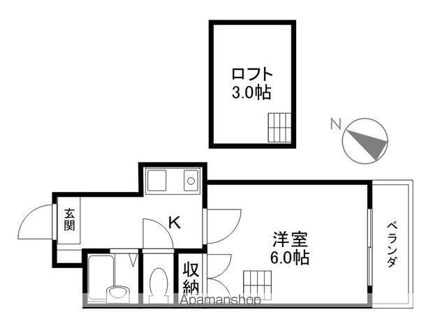 ハイム西川瀬田(1K/1階)の間取り写真