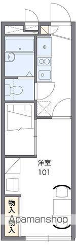 レオパレスウッズ春日(1K/1階)の間取り写真