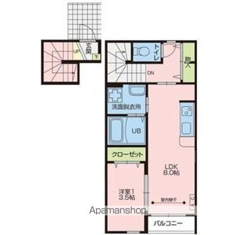ビネガーゴールド(1LDK/2階)の間取り写真