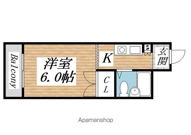 ロイヤルステイ(ワンルーム/1階)の間取り写真